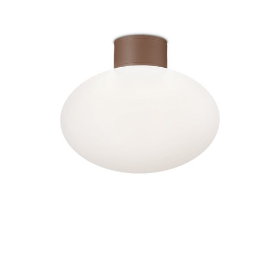 Ideal Lux Clio barna-fehér kültéri mennyezeti lámpa (IDE-326795) E27 1 izzós IP44