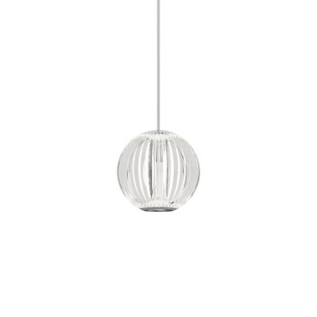 Ideal Lux Diamond króm-átlátszó LED függesztett lámpa (IDE-343457) LED 1 izzós IP20