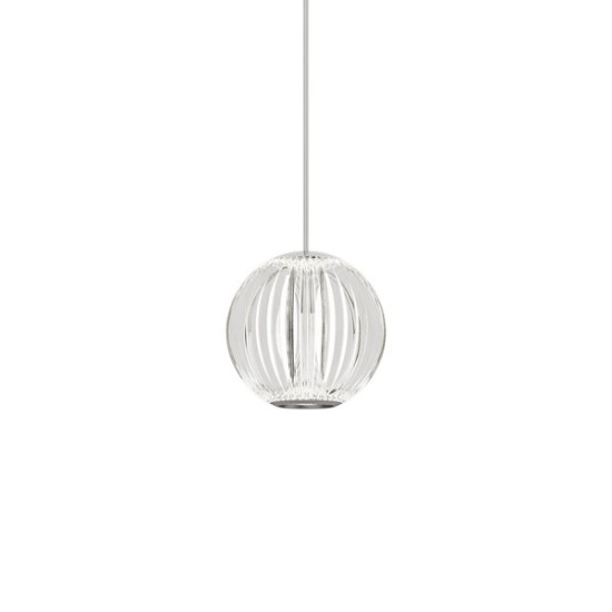 Ideal Lux Diamond króm-átlátszó LED függesztett lámpa (IDE-343457) LED 1 izzós IP20