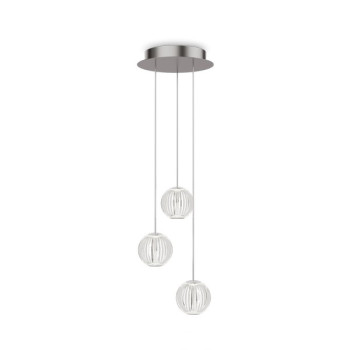 Ideal Lux Diamond króm-átlátszó LED függesztett lámpa (IDE-343464) LED 1 izzós IP20