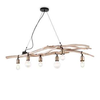 Ideal Lux Driftwood barna függesztett lámpa (IDE-180922) E27 6 égős IP20