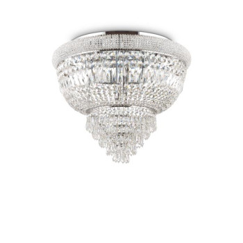 Ideal Lux Dubai króm-átlátszó kristály mennyezeti lámpa (IDE-207186) E14  6 izzós IP20