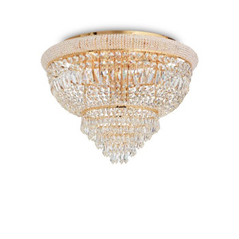 Ideal Lux Dubai sárgaréz-átlátszó kristály mennyezeti lámpa (IDE-243498) E14  24 izzós IP20