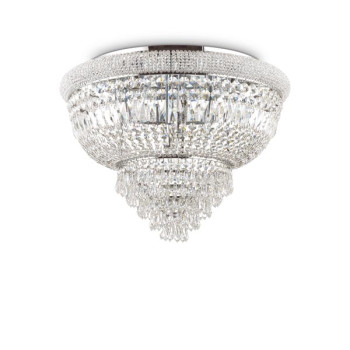 Ideal Lux Dubai króm-átlátszó kristály mennyezeti lámpa (IDE-243566) E14  24 izzós IP20