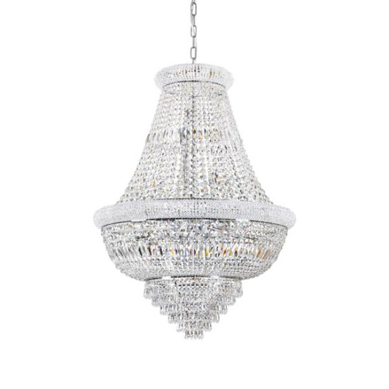 Ideal Lux Dubai króm-átlátszó kristály függesztett lámpa (IDE-243597) E14 24 égős IP20
