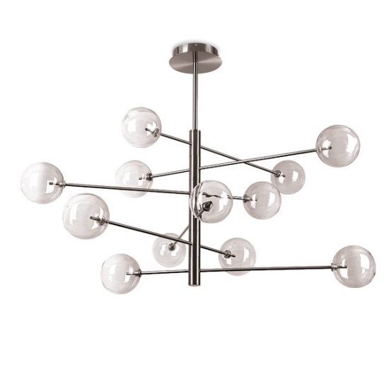 Ideal Lux Equinoxe króm-átlátszó csillár (IDE-345390) G4 12 izzós IP20