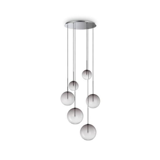Ideal Lux Equinoxe króm-átlátszó csillár (IDE-345413) G4 6 izzós IP20
