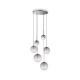 Ideal Lux Equinoxe króm-átlátszó csillár (IDE-345413) G4 6 izzós IP20