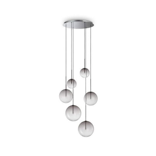 Ideal Lux Equinoxe króm-átlátszó csillár (IDE-345413) G4 6 izzós IP20