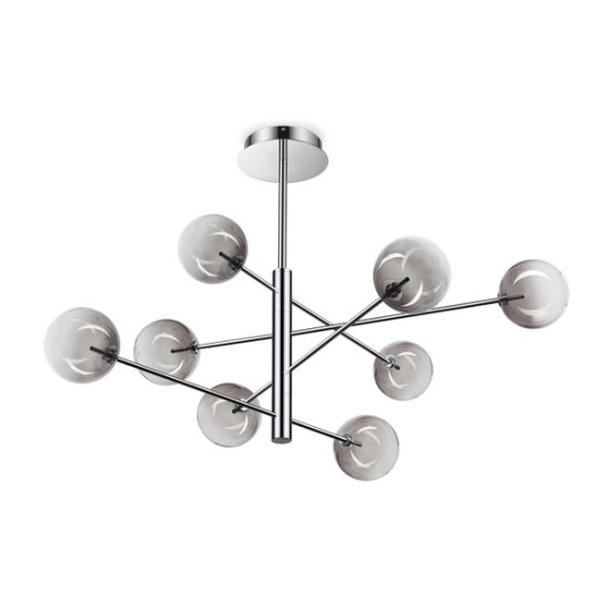 Ideal Lux Equinoxe króm-átlátszó csillár (IDE-345437) G4 8 izzós IP20