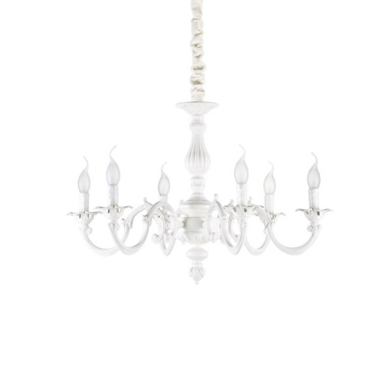 Ideal Lux Justine fehér csillár (IDE-197500) E14 6 égős IP20