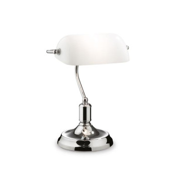 Ideal Lux Lawyer króm-fehér asztali lámpa (IDE-045047) E27  1 izzós IP20
