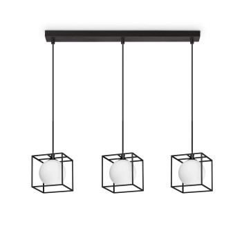 Ideal Lux Lingotto fekete-fehér függesztett lámpa (IDE-327846) G9 3 izzós IP20