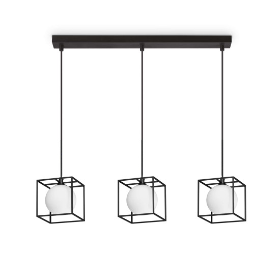 Ideal Lux Lingotto fekete-fehér függesztett lámpa (IDE-327846) G9 3 izzós IP20