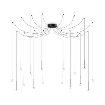 Ideal Lux Lucciola fekete LED függesztett lámpa (IDE-284002) LED 16 izzós IP20