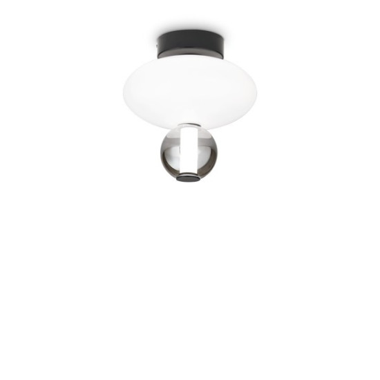 Ideal Lux Lumiere fekete-fehér LED mennyezeti lámpa (IDE-314228) LED 1 izzós IP20