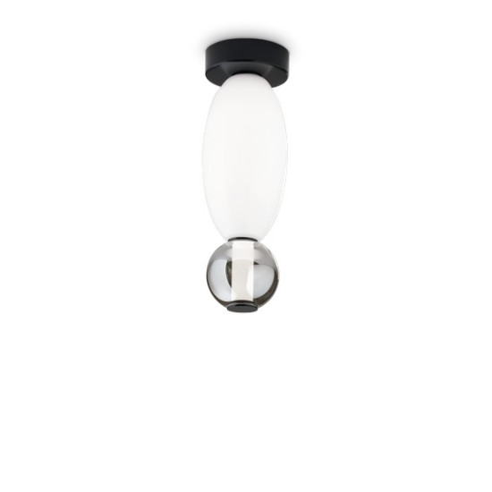 Ideal Lux Lumiere fekete-fehér LED mennyezeti lámpa (IDE-314235) LED 1 izzós IP20