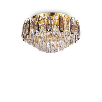 Ideal Lux Magnolia arany-átlátszó kristály mennyezeti lámpa (IDE-241296) G9 7 izzós IP20