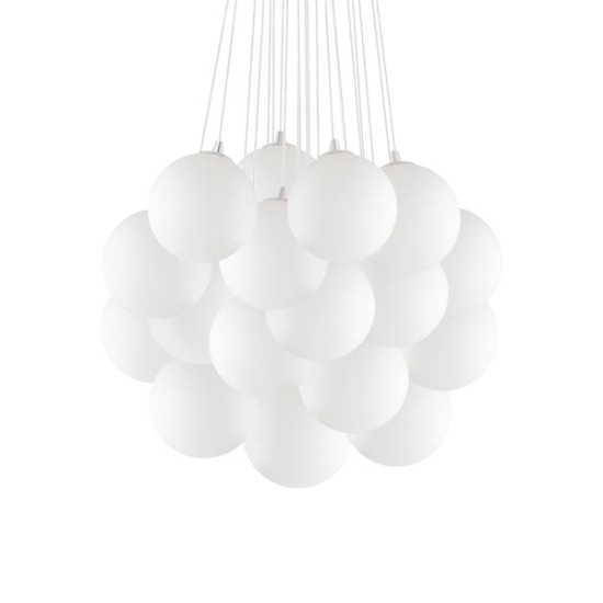 Ideal Lux Mapa Plus fehér-króm függesztett lámpa (IDE-140230) E14 22 izzós IP20