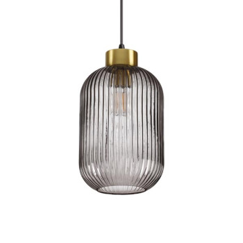 Ideal Lux Mint füstszürke-sárgaréz függesztett lámpa (IDE-237510) E27 1 égős IP20