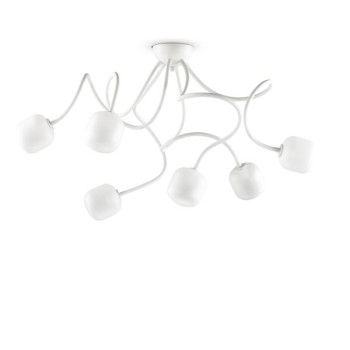 Ideal Lux Octopus fehér gyerek mennyezeti lámpa (IDE-174921) G9 6 izzós IP20