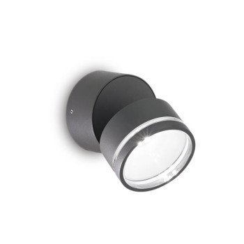 Ideal Lux Omega Round antracit LED kültéri mennyezeti lámpa/fali lámpa (IDE-285450) LED 1 izzós IP54
