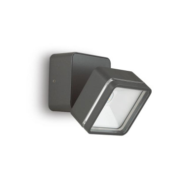 Ideal Lux Omega Square antracit LED kültéri mennyezeti lámpa/fali lámpa (IDE-285511) LED 1 izzós IP54
