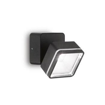 Ideal Lux Omega Square fekete LED kültéri mennyezeti lámpa/fali lámpa (IDE-285535) LED 1 izzós IP54