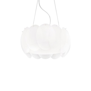 Ideal Lux Ovalino fehér függesztett lámpa (IDE-074139) E27 5 izzós IP20