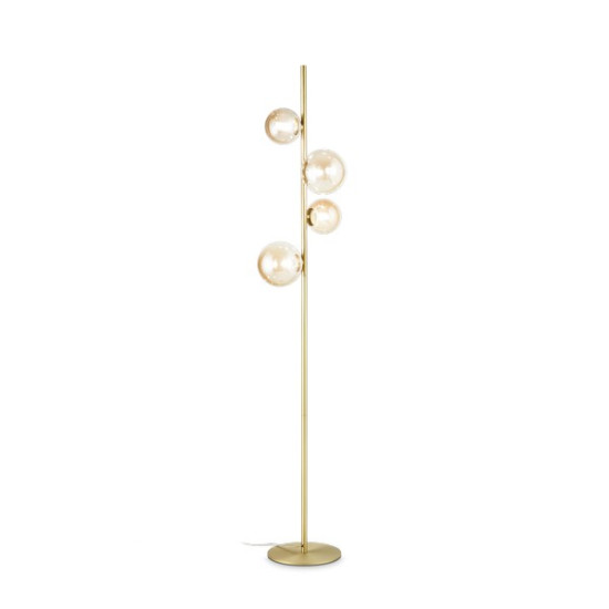 Ideal Lux Perlage sárgaréz-átlátszó állólámpa (IDE-317816) G9 4 izzós IP20