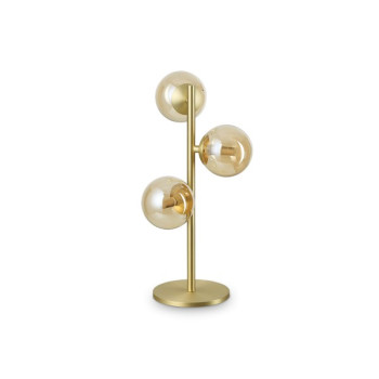 Ideal Lux Perlage sárgaréz-átlátszó asztali lámpa (IDE-322759) G9 3 izzós IP20
