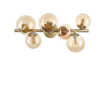 Ideal Lux Perlage sárgaréz-átlátszó mennyezeti lámpa (IDE-327822) G9 6 izzós IP20