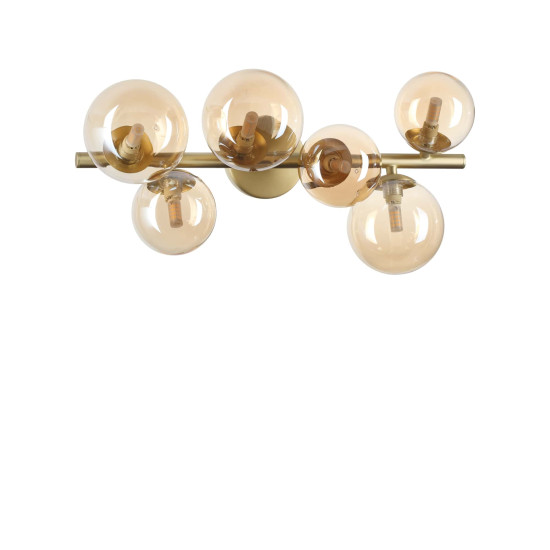Ideal Lux Perlage sárgaréz-átlátszó mennyezeti lámpa (IDE-327822) G9 6 izzós IP20
