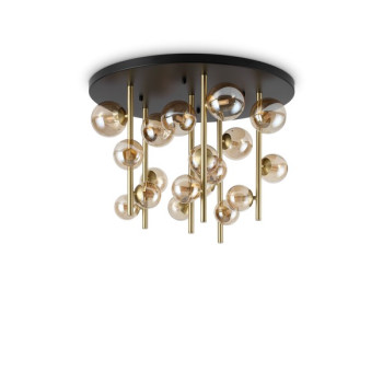 Ideal Lux Perlage sárgaréz-átlátszó mennyezeti lámpa (IDE-328379) G9 18 izzós IP20