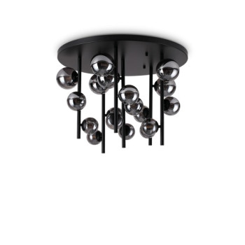 Ideal Lux Perlage fekete-átlátszó mennyezeti lámpa (IDE-328386) G9 18 izzós IP20