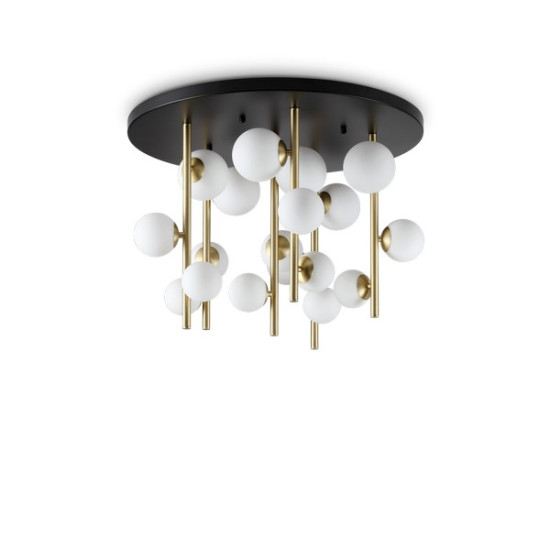 Ideal Lux Perlage sárgaréz-átlátszó mennyezeti lámpa (IDE-328393) G9 18 izzós IP20