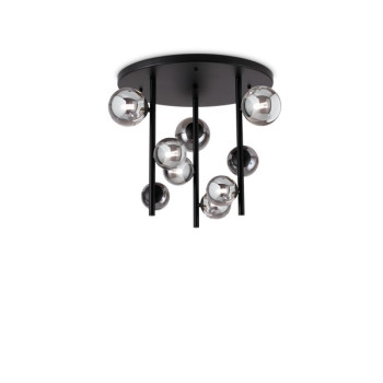 Ideal Lux Perlage fekete-átlátszó mennyezeti lámpa (IDE-328416) G9 9 izzós IP20
