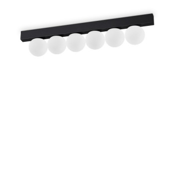 Ideal Lux Ping Pong fekete-fehér LED mennyezeti lámpa (IDE-313290) LED 6 izzós IP20