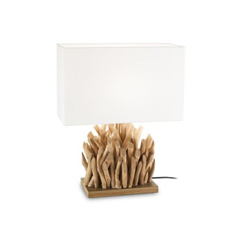 Ideal Lux Snell fehér-barna asztali lámpa (IDE-201399) E27 1 izzós IP20