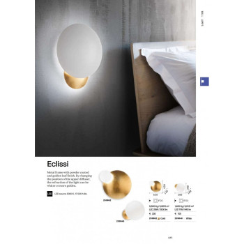 Ideal Lux Eclissi arany-fehér LED fali lámpa (IDE-259048) LED 1 izzós IP20