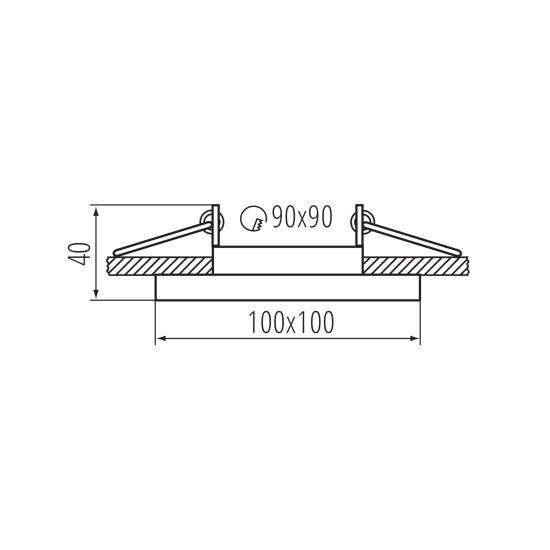 Kanlux Aret DTL fehér beépíthető dekorációs keret (KAN-38364) Gx5,3/GU10 1 izzós IP20