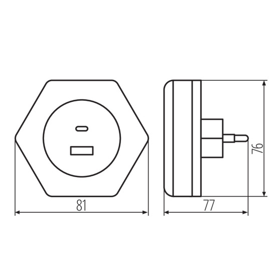 Kanlux Bola fehér LED konnektorba dugható lámpa (KAN-37397) LED 1 izzós IP20