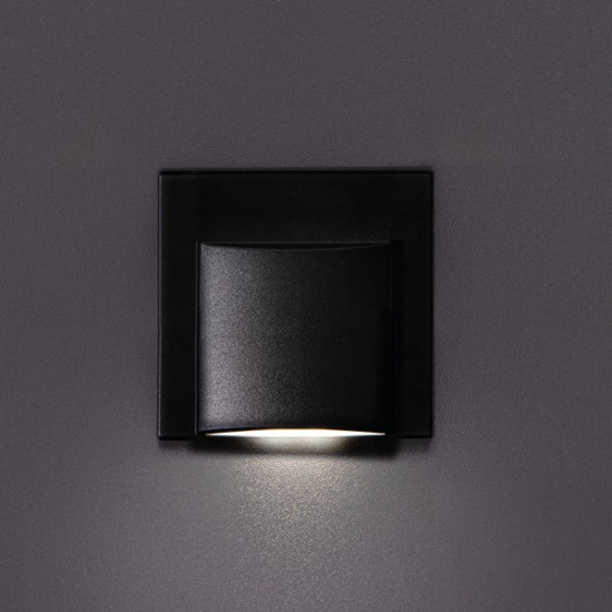 Kanlux Erinus L fekete LED lépcsővilágító lámpa (KAN-33333) LED 1 izzós IP20