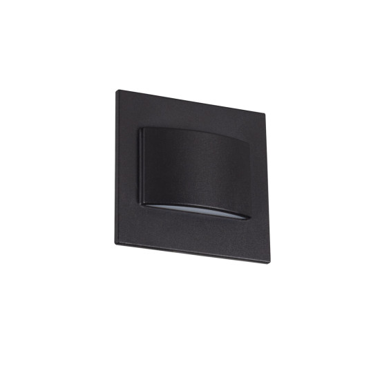 Kanlux Erinus LL fekete LED lépcsővilágító lámpa (KAN-33337) LED 1 izzós IP20
