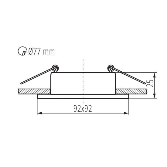 Kanlux Feline DSL fehér beépíthető dekorációs keret (KAN-37259) Gx5,3/GU10 1 izzós IP20