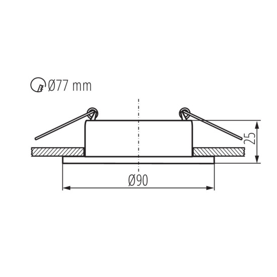 Kanlux Feline DSO fehér-arany beépíthető dekorációs keret (KAN-37254) Gx5,3/GU10 1 izzós IP20