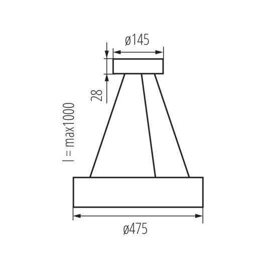 Kanlux Jasmin C fehér függesztett lámpa (KAN-36504) E27 3 izzós IP20