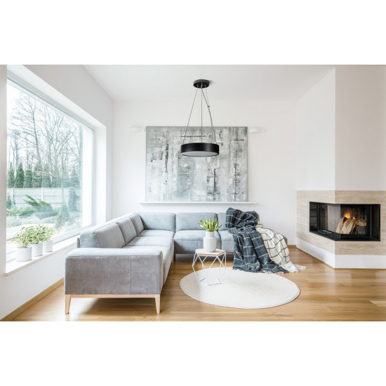 Kanlux Jasmin C fekete függesztett lámpa (KAN-36506) E27 2 izzós IP20