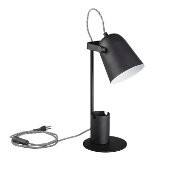 Kanlux Raibo fekete asztali lámpa (KAN-36280) E27 1 izzós IP20