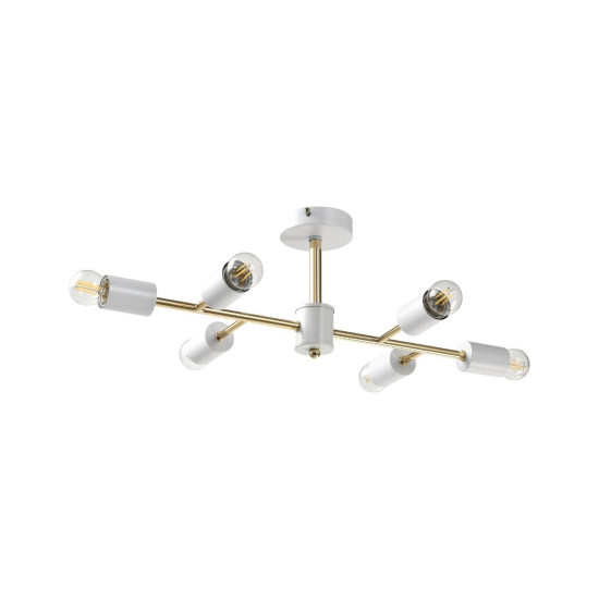 Klausen Aglet PL6 fehér-arany mennyezeti lámpa (KL100030) E27 6 izzós IP20